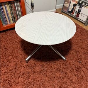 Mid Century Modern Round Coffee Table Side Table Chrome Base